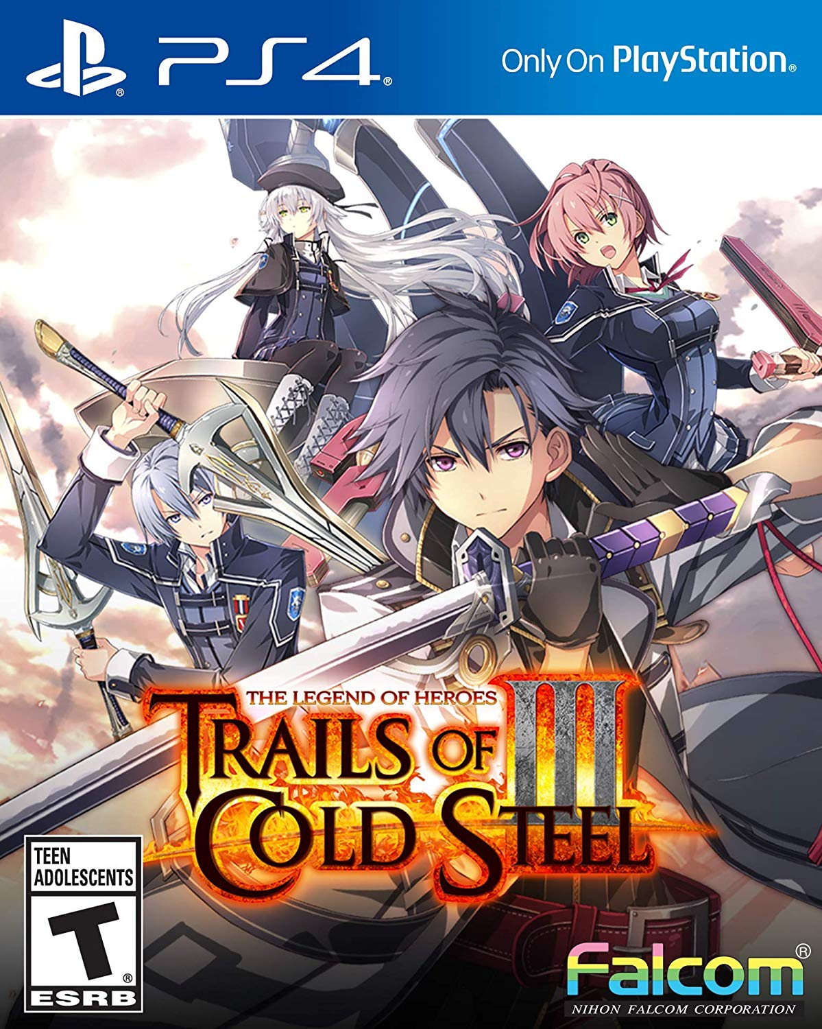 The Legend of Heroes Trails of Cold Steel III US box art PS4